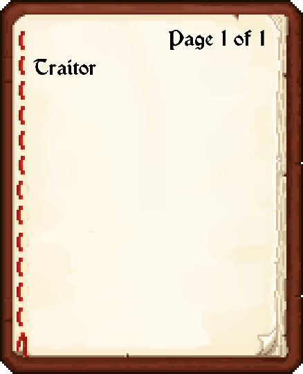 A seer book revealing a Traitor