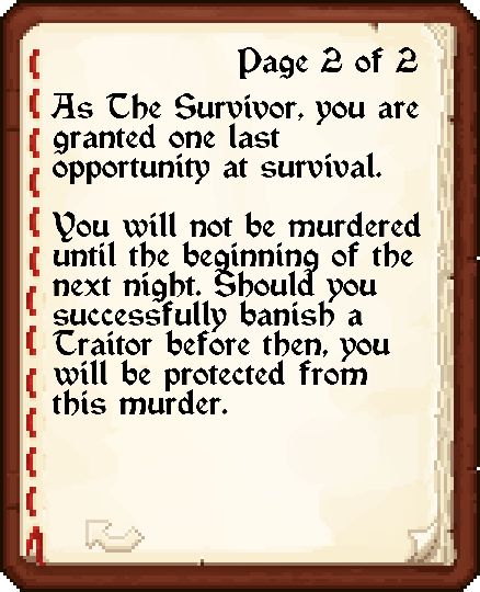 A diary room Survivor alert book