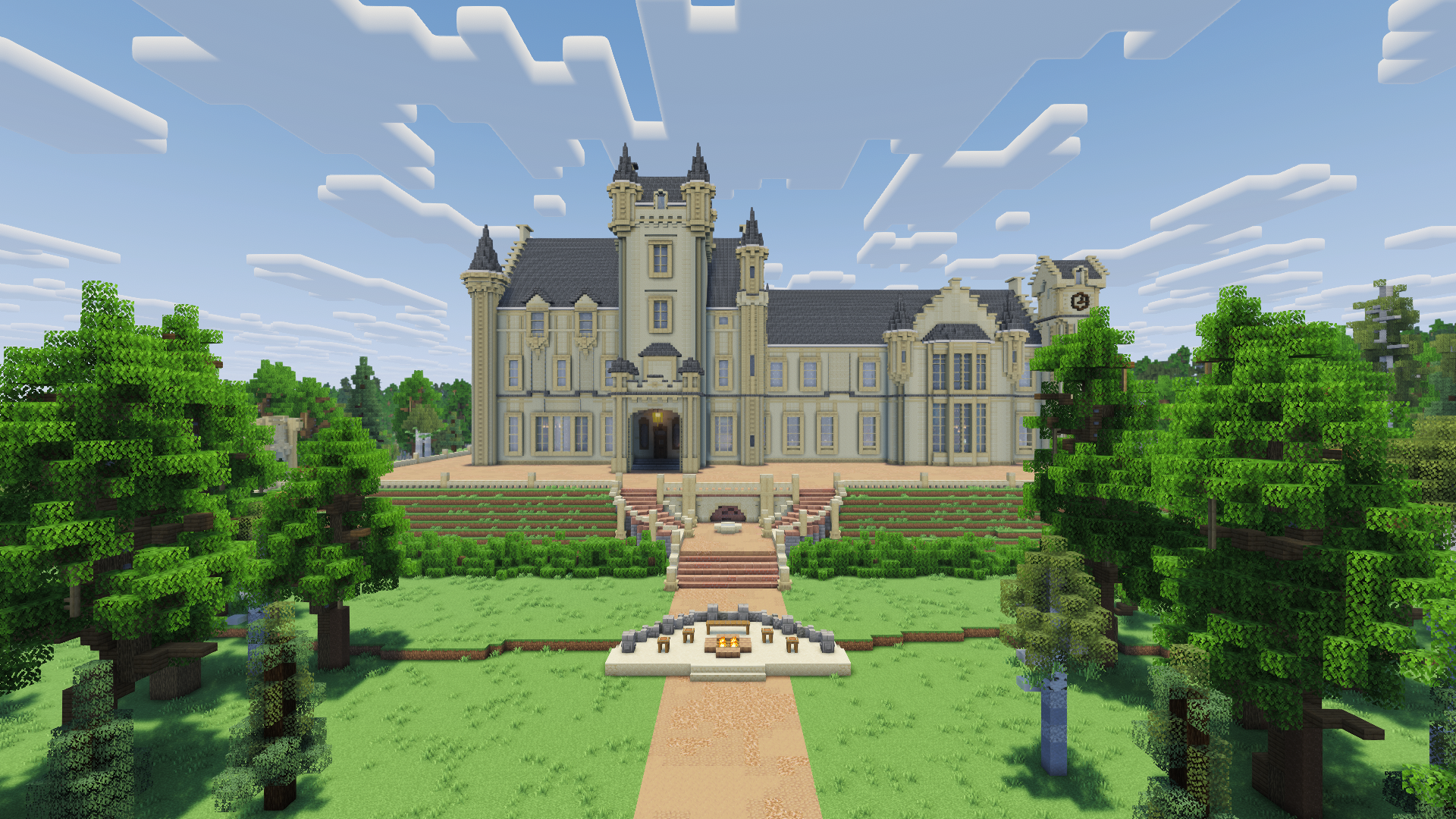 The exterior of the castle