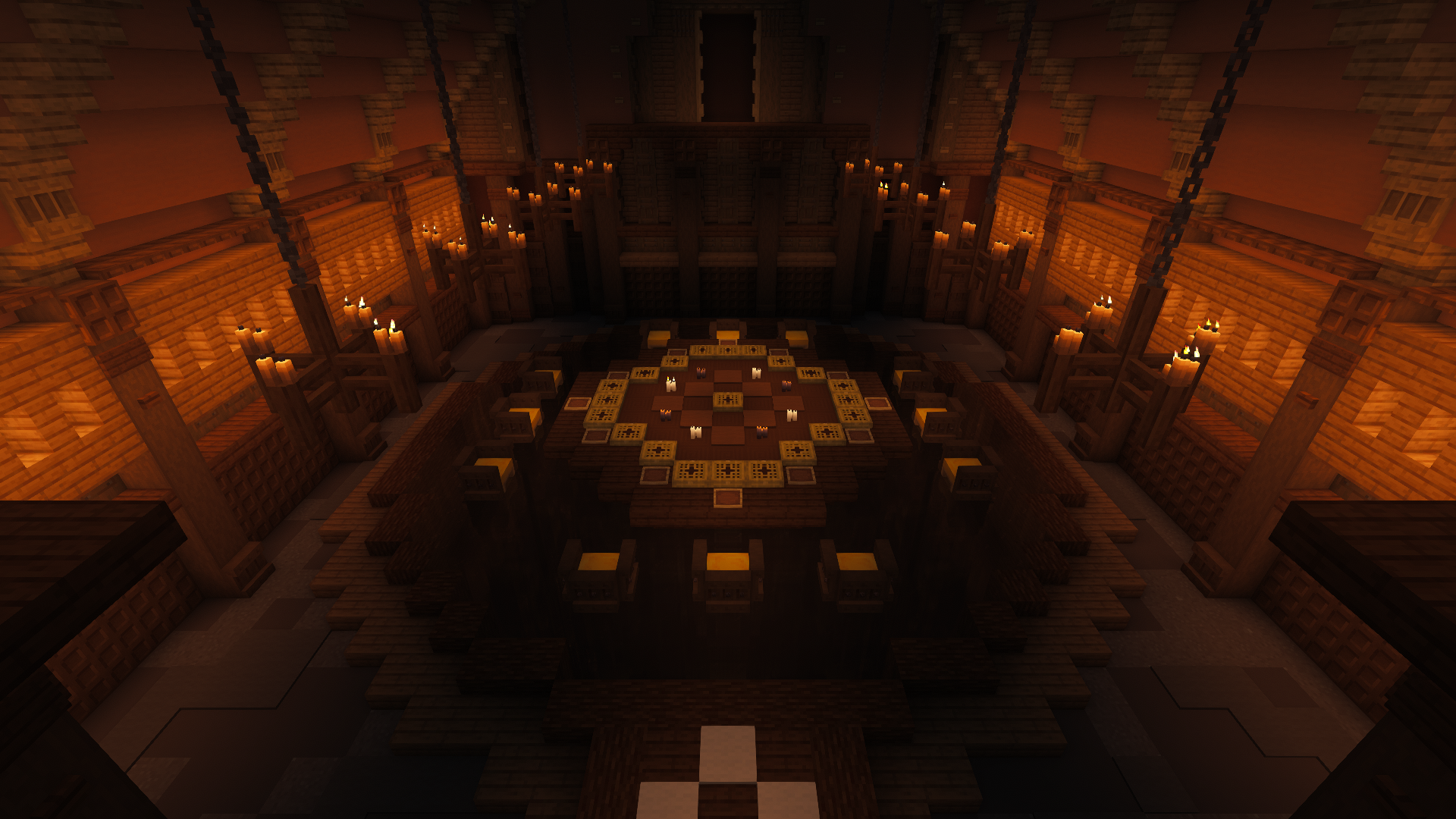 The round table inside the castle